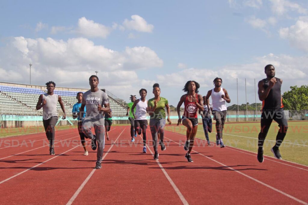 Meets & Features : Simplex Sports Club athletes training, Mannie Ramjohn Stadium Marabella
